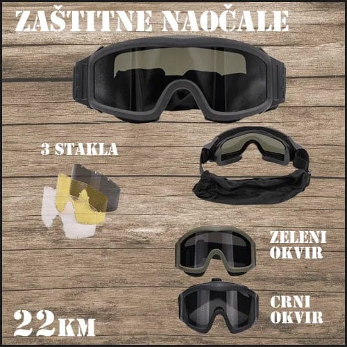 Zaštitne naočale airsoft vojne paintball