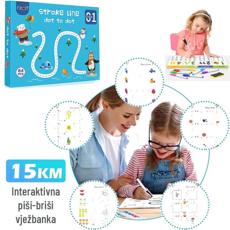 Edukativna knjiga sa interaktivnim vježbama za djecu