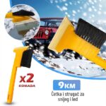 Višenamjenska četka i strugač za snijeg i led - 2 komada