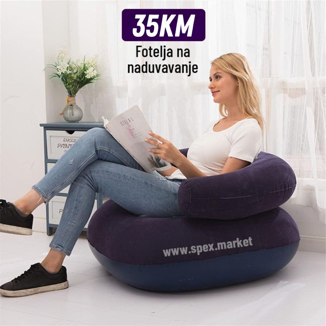 Fotelja na naduvavanje sa rukohvatom naslovna (2) Fotelja na naduvavanje sa rukohvatom - Image 1