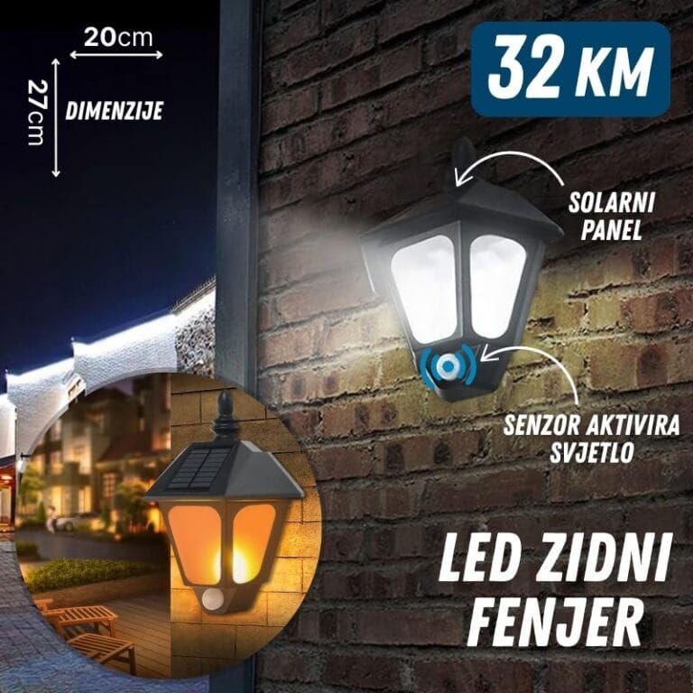 solarno zidno svjetlo - fenjer solarni