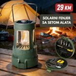 Solarni LED fenjer sa setom alata